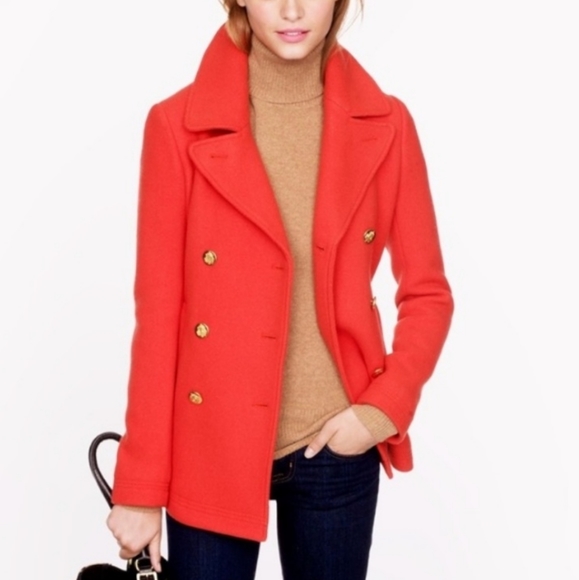 J. Crew Jackets & Blazers - J. Crew Stadium Cloth by Nello Gori Wool Blend Red Coat
